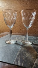 Libbey CRYSTAL LEAF Water Goblets 7 1/4" Set of 2