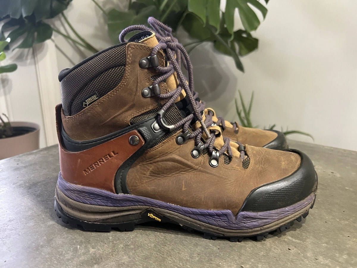 Trænge ind spild væk Frastøde Merrell Crestbound Womens 9.5 Hiking Boots J64074 Brown Sugar Purple  Leather | eBay