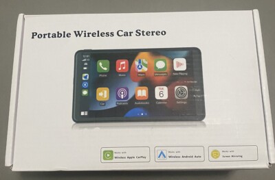 7'' Portable Wireless Apple CarPlay Android Car Radio Stereo Open Box