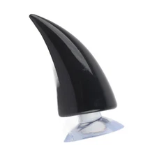 2PC Auto Motorcycle Helmet Devil Horn & Sucker Decoration Accessories(Black )