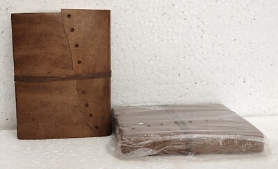 Handm Weiches Echtleder Office Tagebuch Mit Klappe, Säurefreies Papier 8x6