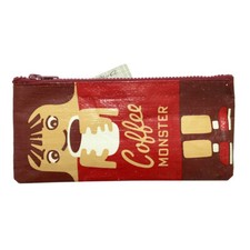 Blue Q Pencil Pouch Cosmetic Bag Recycled Eco Friendly Travel Retro Zip Case