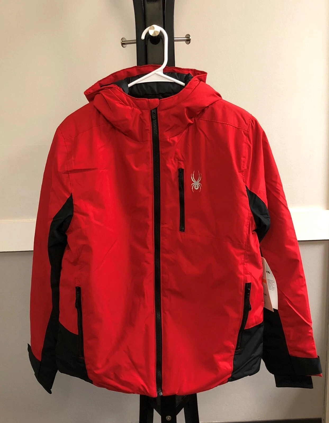 Spyder Men's Color Block Jacket Red-Size S