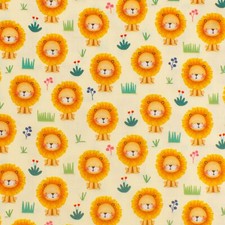 100% Cotton Michael Miller - Pride Cub - Kids Lion Jungle Zoo Animal