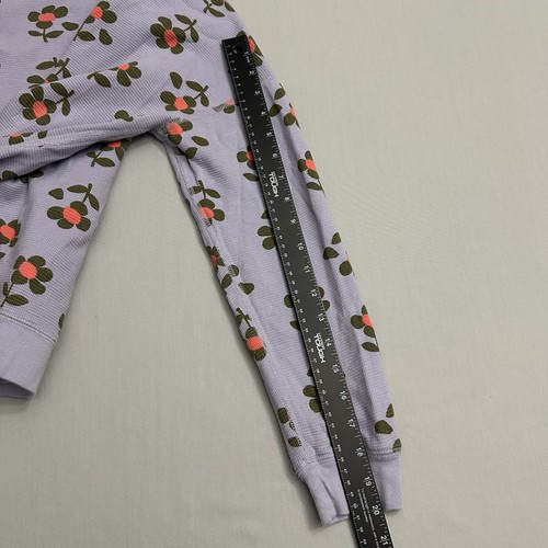 Hanna Andersson Floral Print Top Girl 150 US 12 Thermal Shirt Long Sleeve Purple - Picture 11 of 18