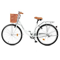 VIRIBUS 24/26Inch Ladies Women Beach Cruiser Bike Bicycle w/ Basket Comfort Ride