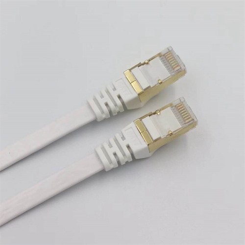 RJ45 Cat7 Ethernet Network LAN Cable Gold Plated Flat Patch Lead - Afbeelding 8 van 12