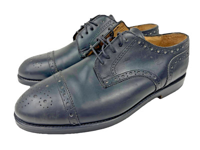 Rare Truman Leather Black Handmade Dress Shoes Size  43 90715243 G2U