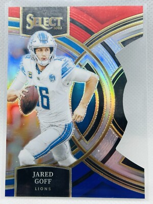 2023 Panini Select - Premier Level Red & Blue Prizm Die-Cut #178 Jared Goff