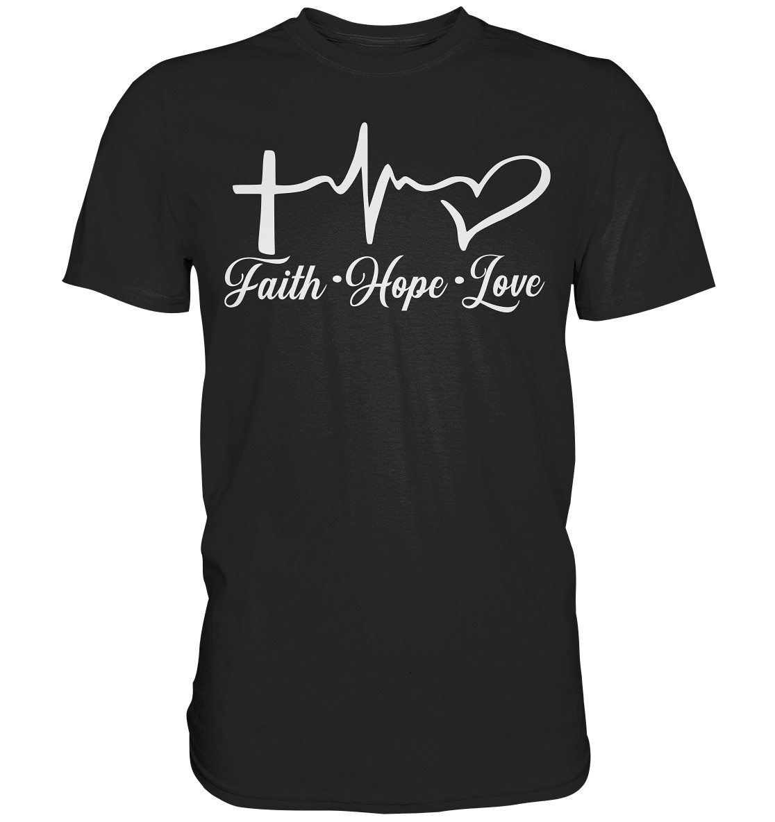 Faith Hope Love Hoffnung Glaube Liebe - Premium Shirt