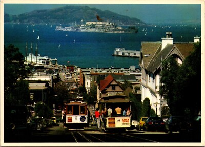 6x4'' Postcard San Francisco CA Cable Cars #17 & #18 Mug Root Beer Adv. Prmk1993