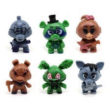 JUEGO DE 6 PIEZAS FNAF Five Nights At Freddy's Bonnie Foxy Figura Juguetes Modelo Decoración de Pasteles