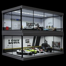 1:64 Diorama Car Garage Model LED Lighting Ca...
