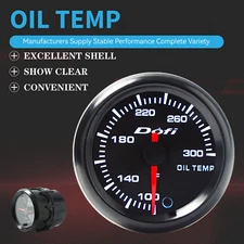 2" 52mm 7 Color Oil Temp Gauge Oil Temperature Meter100-300℉ W/ Sensor 1/8 NPT