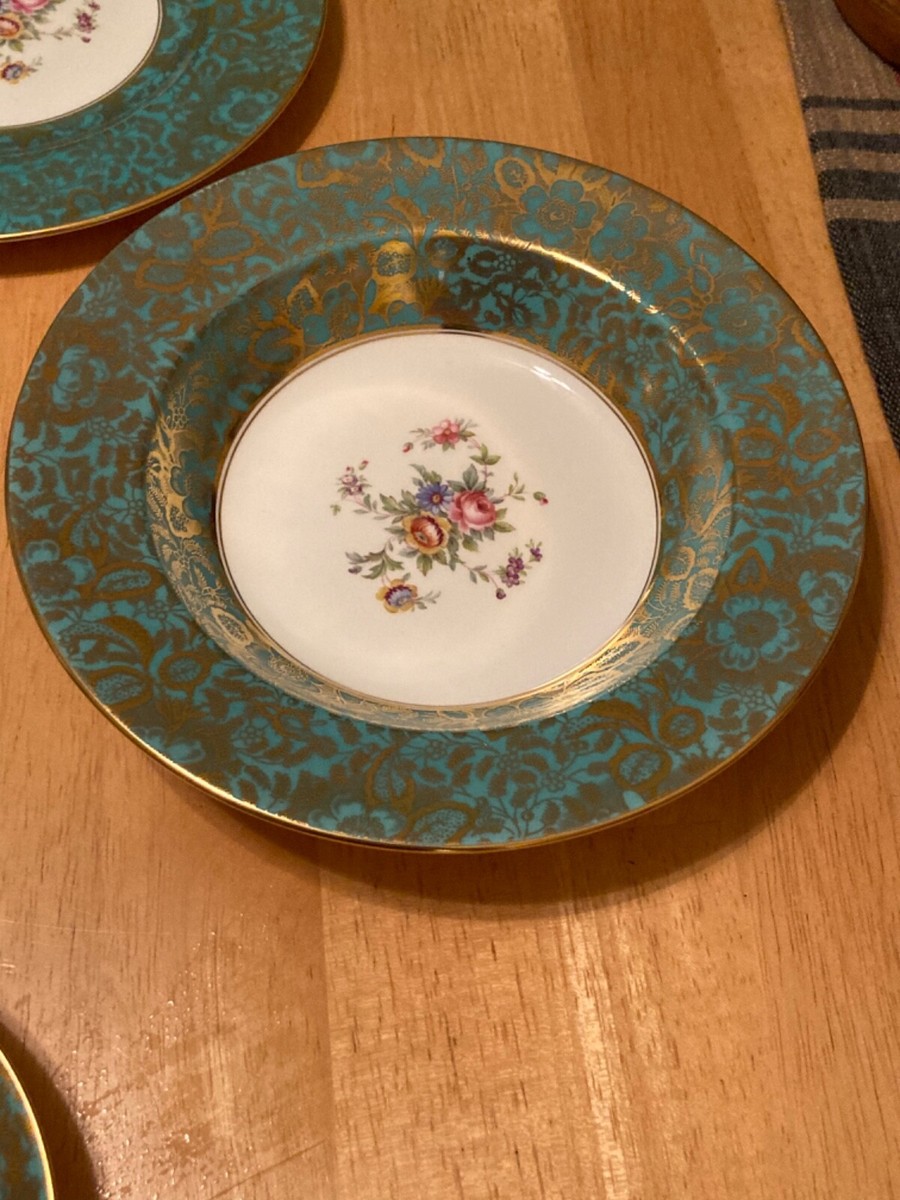 Minton 1793 Turquoise Brocade Bone China, 2, 6 piece place