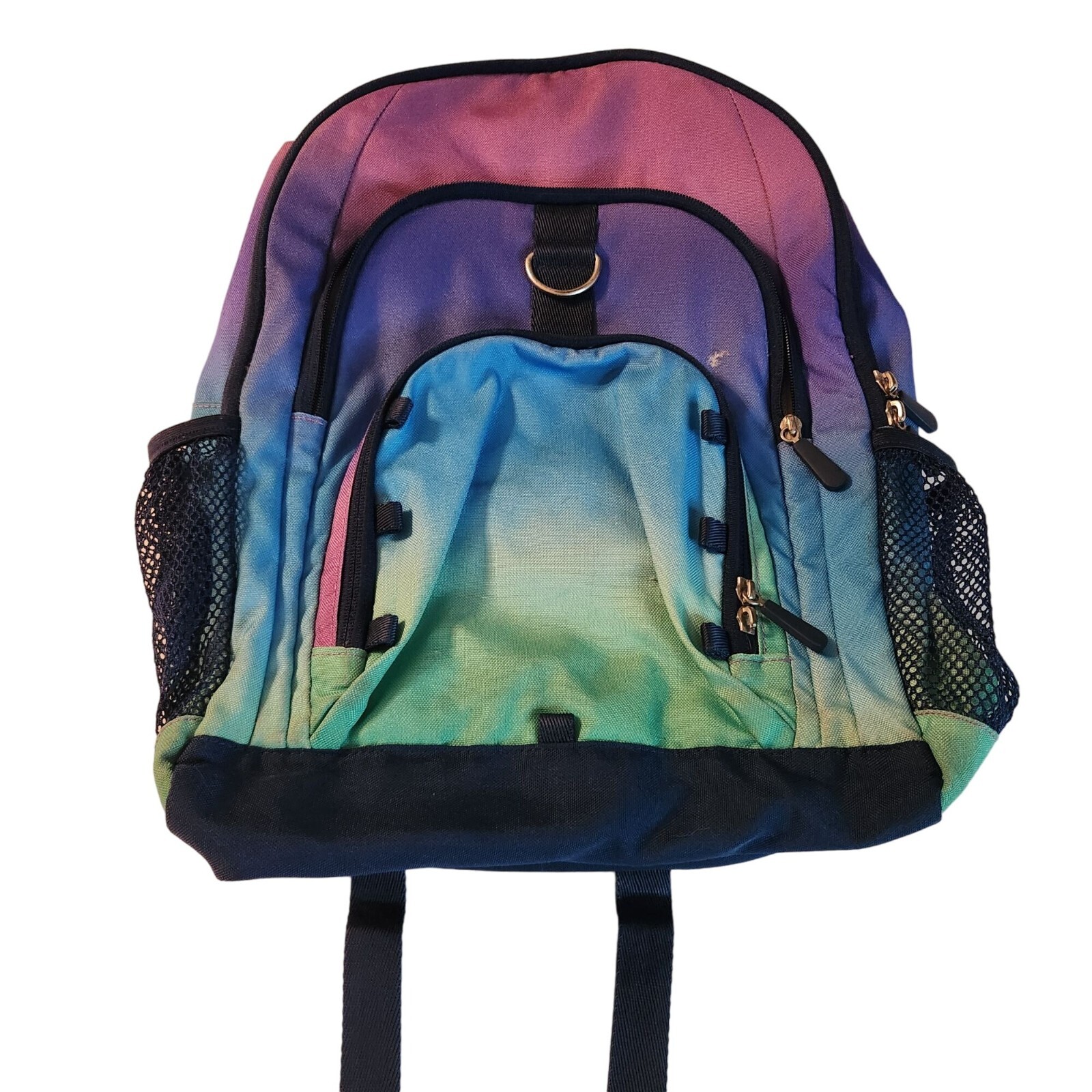 Gradient Colorful Backpack With Mesh Pockets & Pa… - image 1