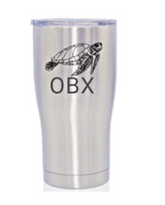 Obx Outer Banks Sea Turtle Laser Engraved 20 Oz Stainless Steel Tumbler