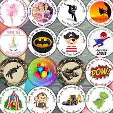 Personalised Birthday Party Stickers for Sweet Cones | Matte or Gloss
