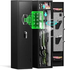 3-4 Rifle Gun Safe,Rifles Pistols,Quick Access Password Cabinet Removable Shelf