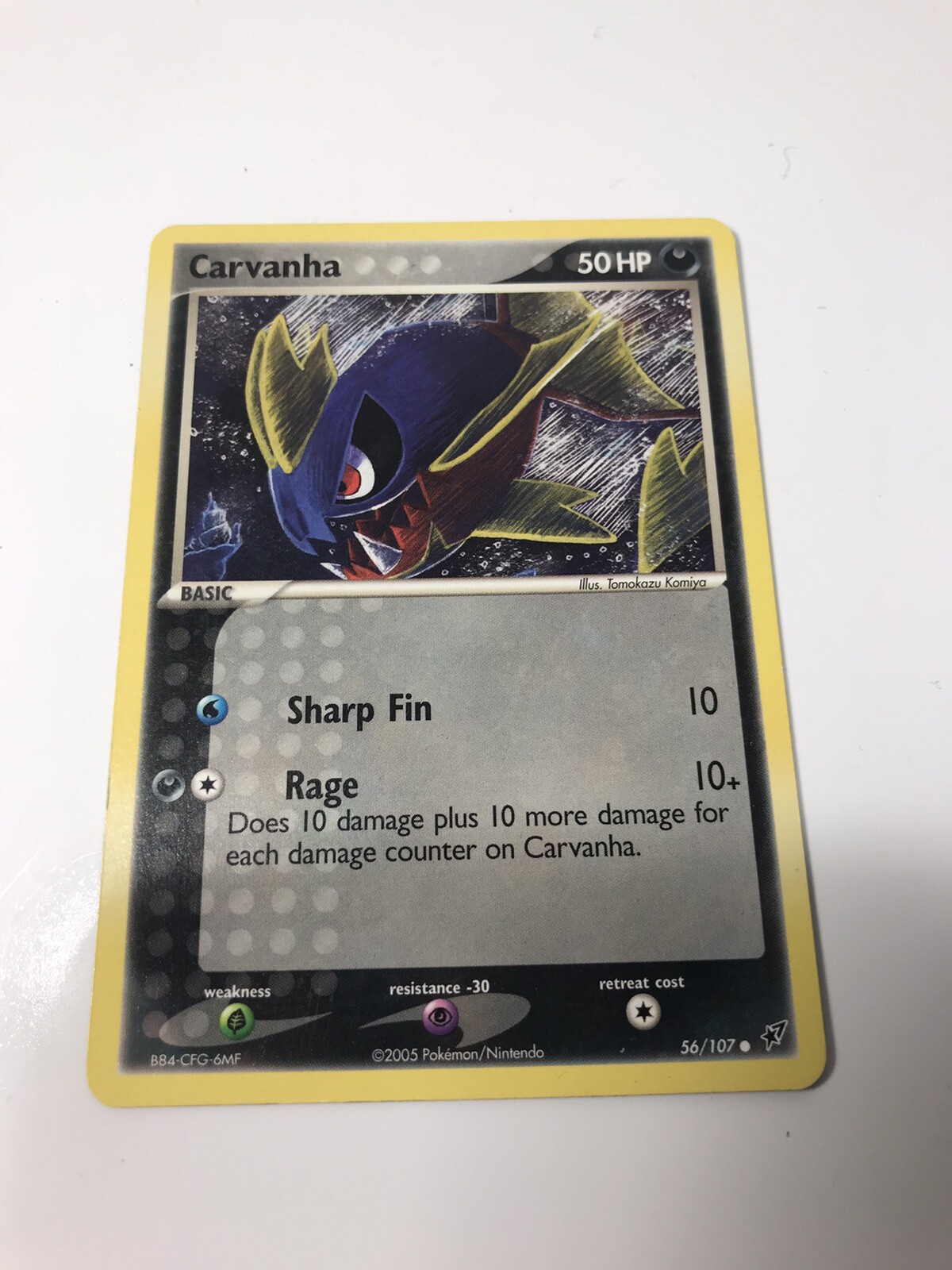 Pokemon Card Carvanha (EX Deoxys) 56/107 NEAR MINT Non-Holo Common TCG