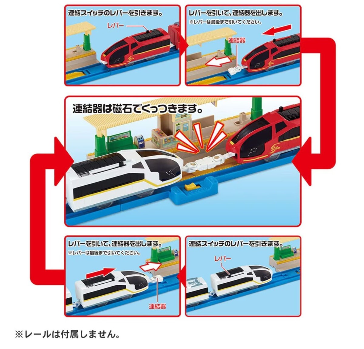 PLARAIL PLARAIL Train Red Stream & White Stream Joint Set | eBay display picture 1