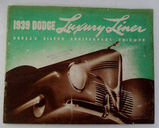 1939 Dodge Luxury Liner Sales Brochure Catalog Booklet 1939 Dodge Luxury Liner Sales Brochure Catalog Booklet