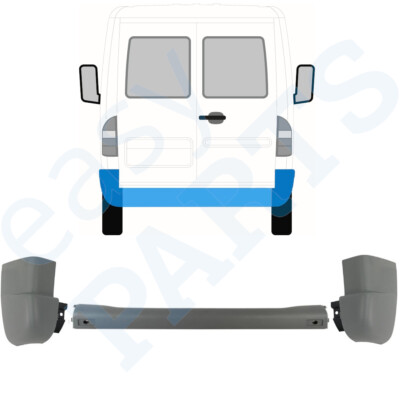 Für Mercedes Sprinter 1995-2006 Hinten Stoßstange / Satz