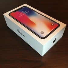 Apple iPhone X Space Gray 64 GB Empty Box Power Adapter Decals and Inserts