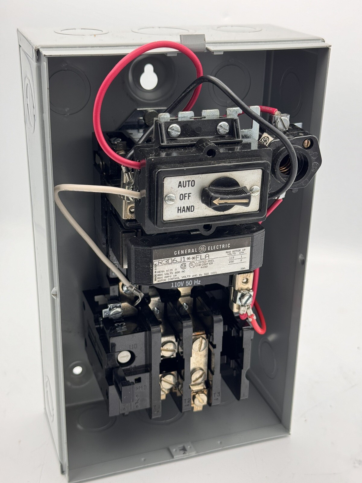 GE 300 Line Control Magnetic Motor Starter CR306J1, FLA NEMA0, 18A ...