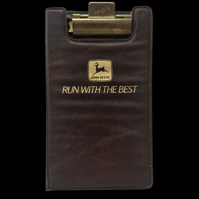 Vintage John Deere Run With The Best Clipboard Notebook Pocketbook Organizer