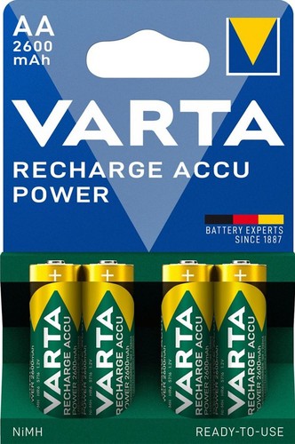 4x Varta AA Akku Mignon NiMH 2600mAh Ready to use 5716 1,2V (1x4er Blister) - Bild 2 von 2