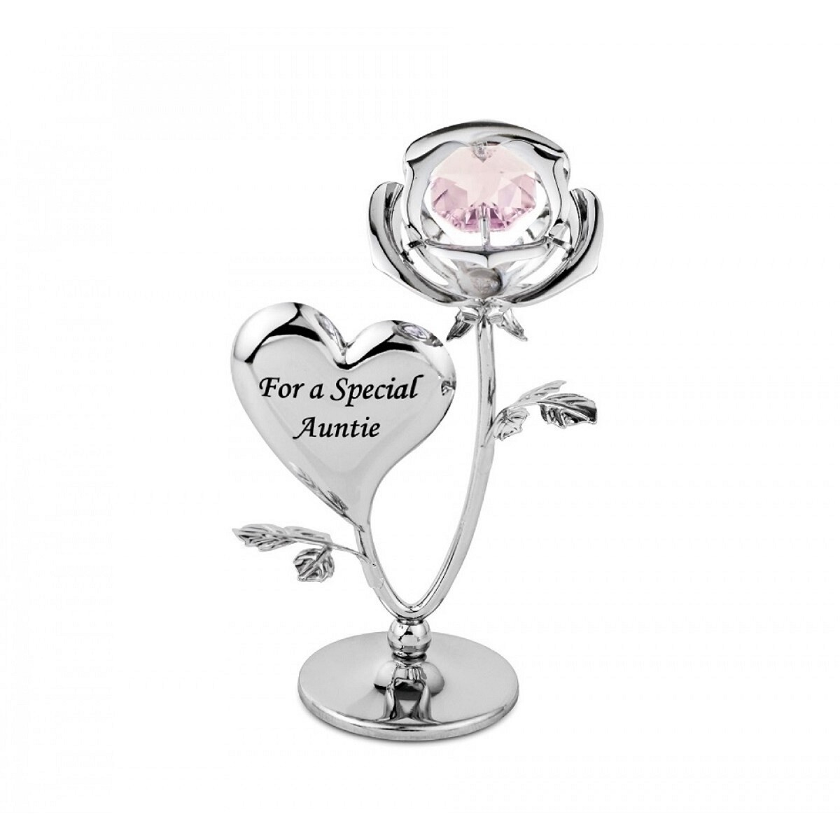 Crystocraft Special Auntie Rose Crystal Ornament Swarovski Elements Gift Boxed
