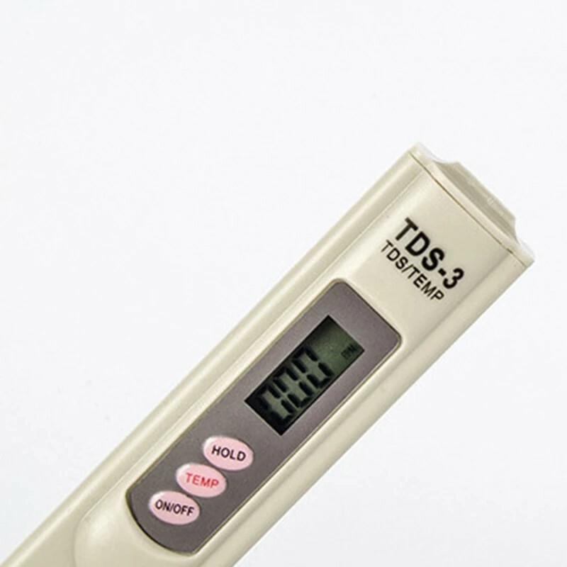 Water Hardness Test Meter Kit 3 Button Digital TDS + Temperature