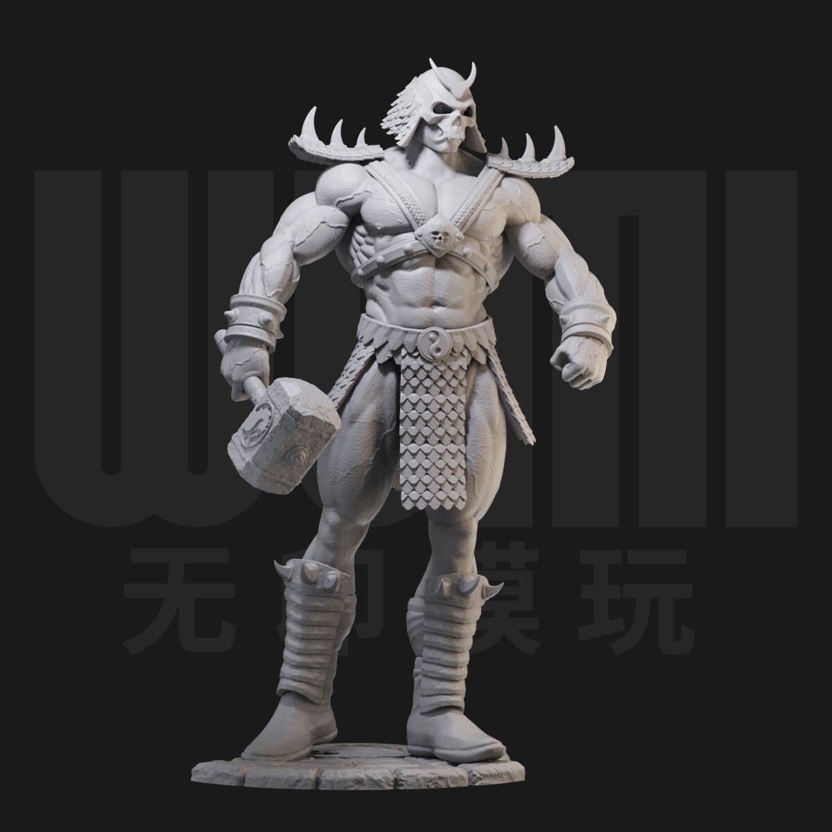 Fan Art Shao Kahn and Goro from MK - Statue 3D model 3D printable