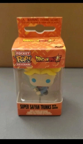 DBZ Super Saiyajin Trunks con Espada Bolsillo Pop Llavero.