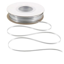 Solid Color Satin Ribbon 1/8 Inch x 100 Yards Roll Light Silver Double Faced