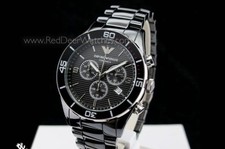 Emporio Armani AR1421 Black Quartz Men's Watch New Japan 10992