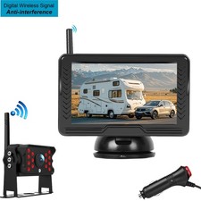 2.4G Wireless LED Night Vision Rear View Backup Camera with Digital 5" Monitor