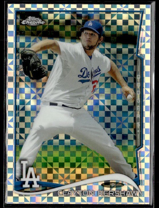 L78,897 -  2014 Topps Chrome X-Fractors #100 Clayton Kershaw