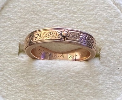 Antique Victorian Memory Memento Ring | Antique Unique Wedding Ring 1873