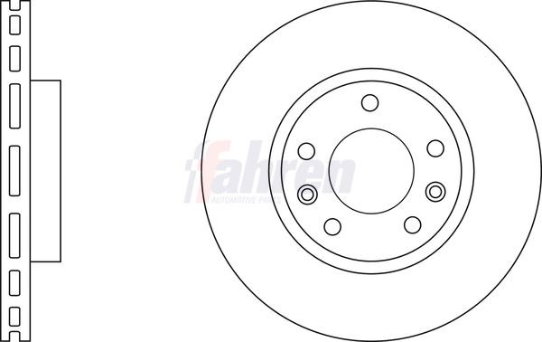 2x Front Brake Disc For Nissan Renault Fahren FBD6793 Outer Ø 296mm Vented