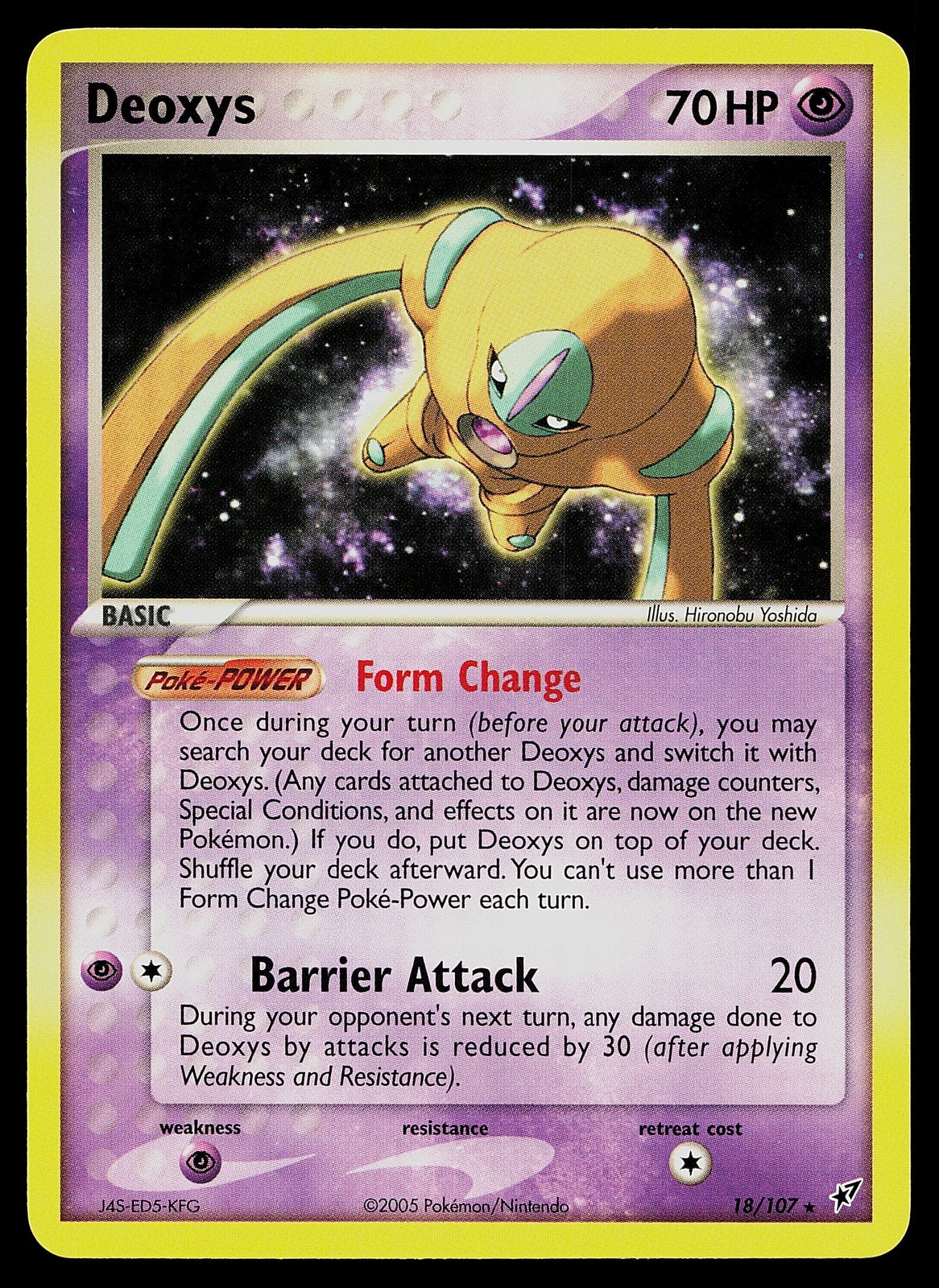 Pokemon Card - Deoxys (Defense Forme) Deoxys 18/107 Rare
