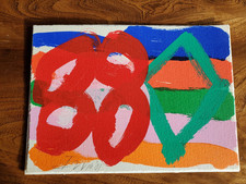 Christmas card by Albert Irvin, 2001. Signed and dated by the artist.