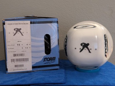 15lb Storm Clear Belmo White Spare Bowling Ball NIB Undrilled Rare