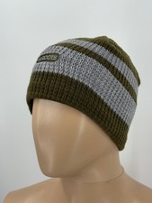 Roots Canada Olive Army Green Gray Knit Stretch Beanie Hat Cap Men's One Size