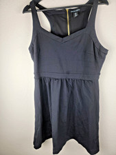 Cynthia Rowley Little Black Dress Women's 14 Racerback Skater Casual Chic 2656