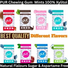 Image of PUR 100% Xylitol Chewing Gum, Sugar Free Friendly 55 Pieces 77g choose flavour