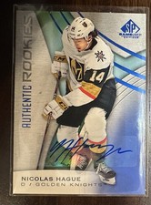 2019-20 Upper Deck SP Game Used - Authentic Rookies Nicolas Hague #152 Blue Auto