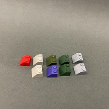 Mega Bloks Red Green Gray Purple Replacement Add-On Parts Pieces Lot of 9