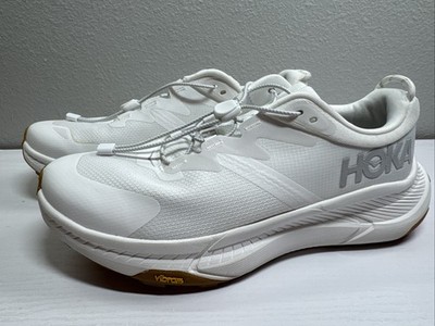HOKA Transport Womens Size 8D White Beige Cordura Vibram Shoes FY1024K Beautiful